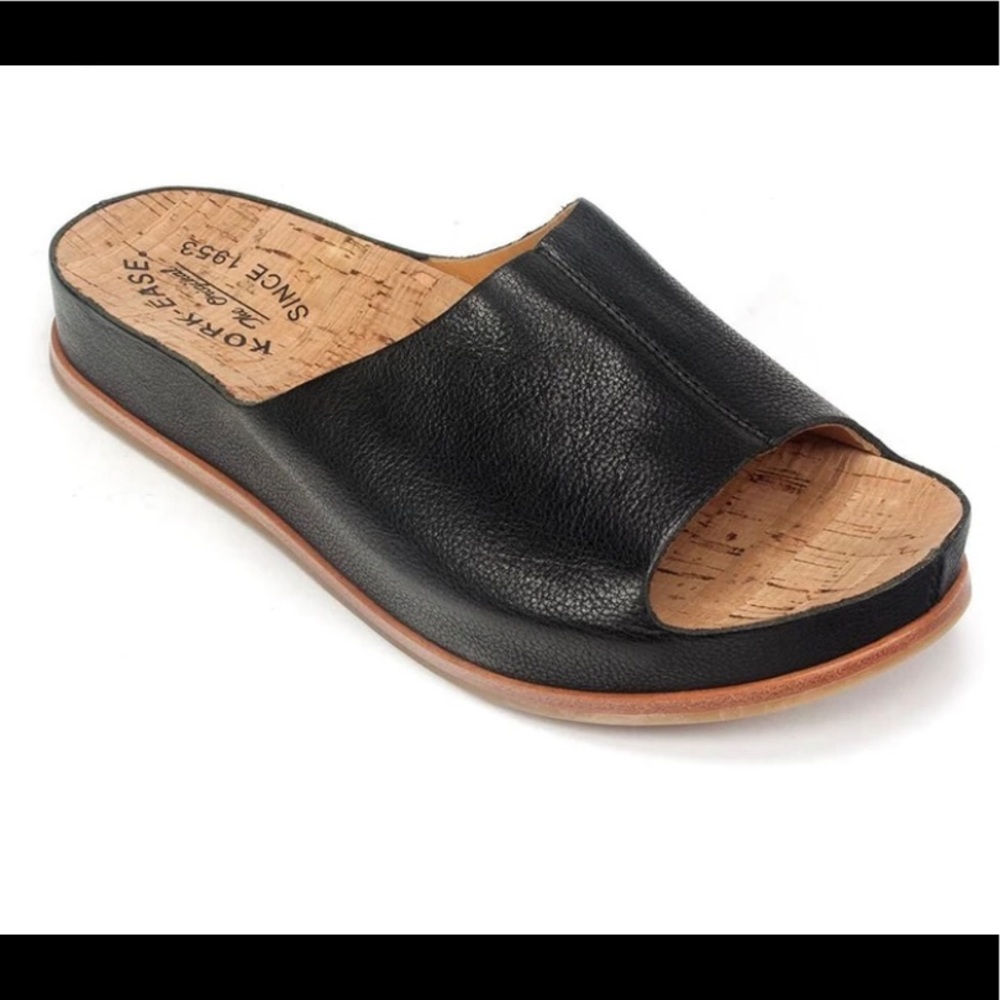 EUC Kork-Ease TUTSI SLIDE SANDAL Black Size 8